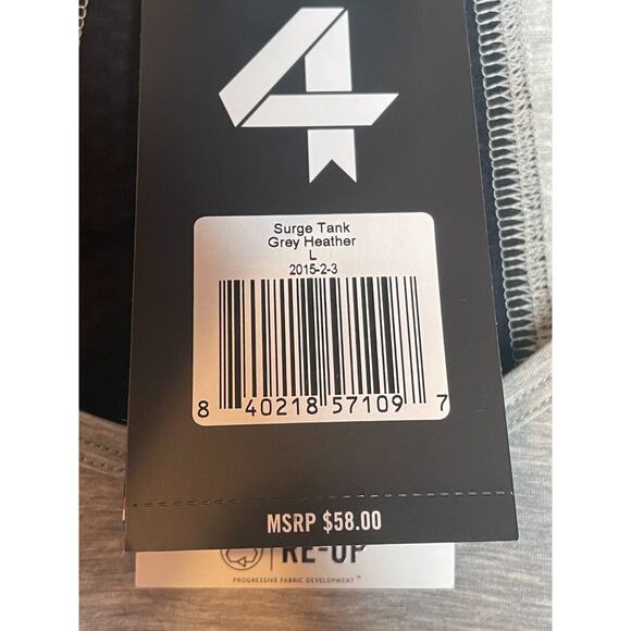 Fourlaps Womens Surge Tank Top Heather Gray Size Large Pullover Scoop Neck NWT - Picture 7 of 7